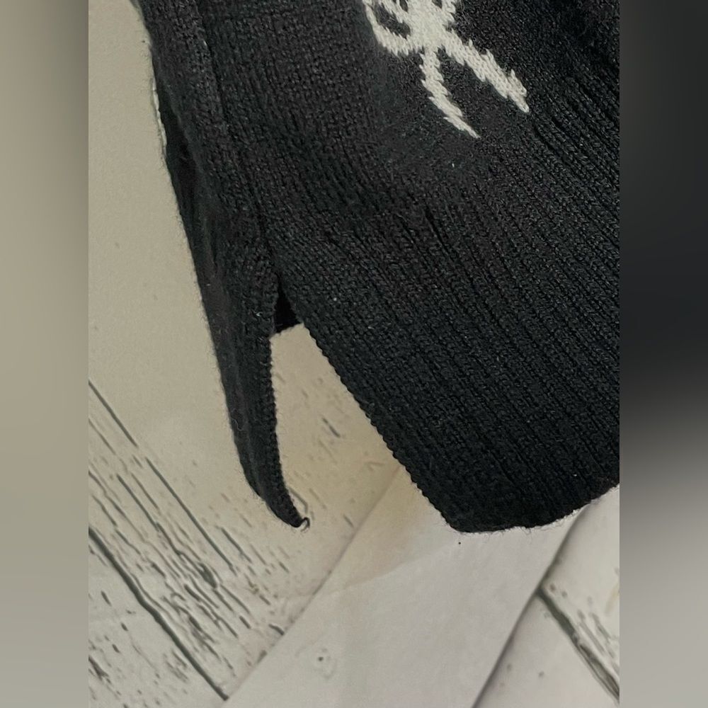 Charter Club Crewneck Sweater Scottie Dogs Black PL - Picture 4 of 6
